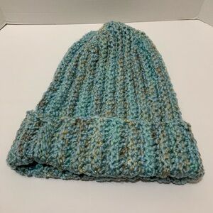 Thick Chunky hand crocheted hat 22 inches around head circumference